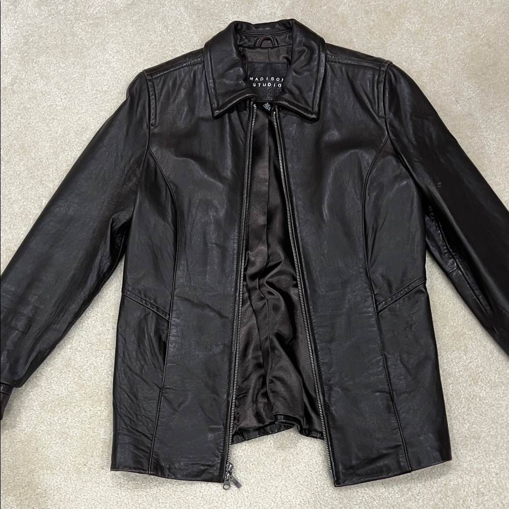 Madison Studio unisex brown Leather Jacket
